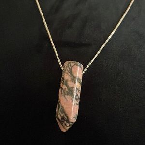 Alex and Ani Rhodonite Pendant Necklace